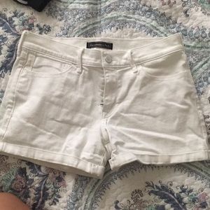Abercrombie and Fitch white denim shorts